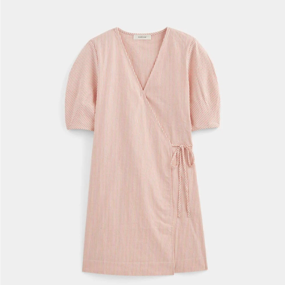 Everlane Pink Striped Midi Dress